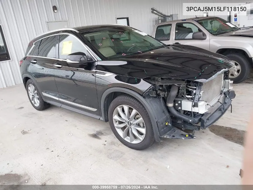 3PCAJ5M15LF118150 2020 Infiniti Qx50 Pure/Luxe/Essential/Senso