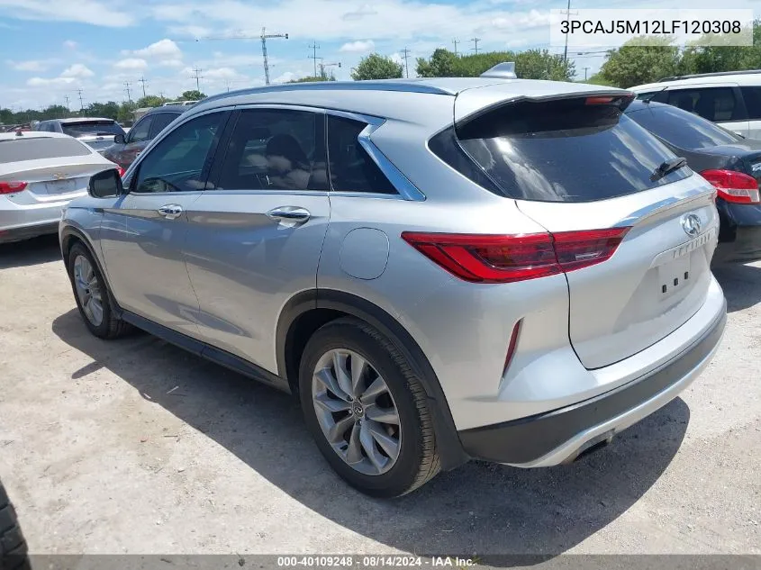 2020 Infiniti Qx50 Luxe VIN: 3PCAJ5M12LF120308 Lot: 40109248