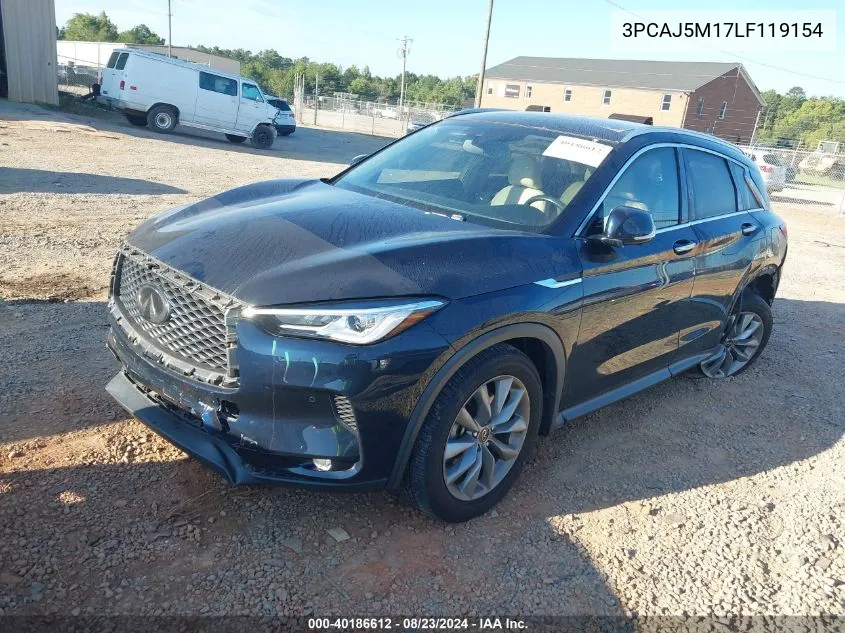 2020 Infiniti Qx50 Essential VIN: 3PCAJ5M17LF119154 Lot: 40186612