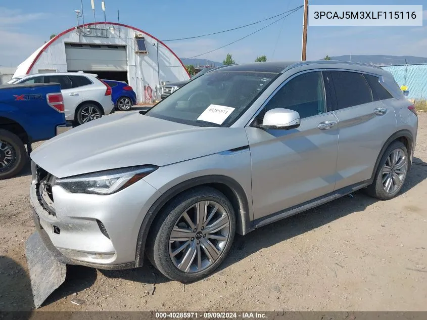 3PCAJ5M3XLF115116 2020 Infiniti Qx50 Sensory Awd