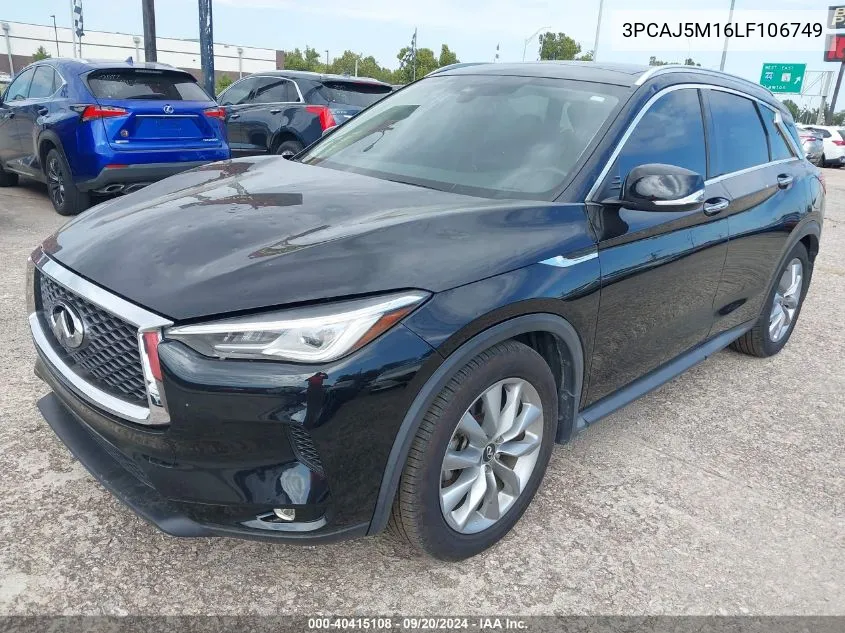 3PCAJ5M16LF106749 2020 Infiniti Qx50 Pure