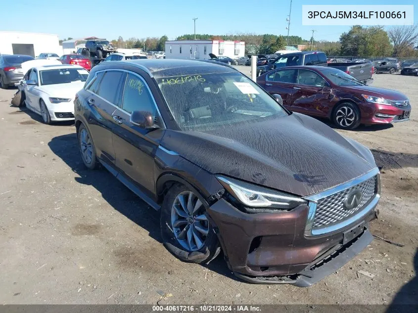 3PCAJ5M34LF100661 2020 Infiniti Qx50 Pure/Luxe/Essential/Senso