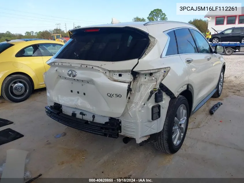 2020 Infiniti Qx50 Luxe VIN: 3PCAJ5M16LF112261 Lot: 40620855