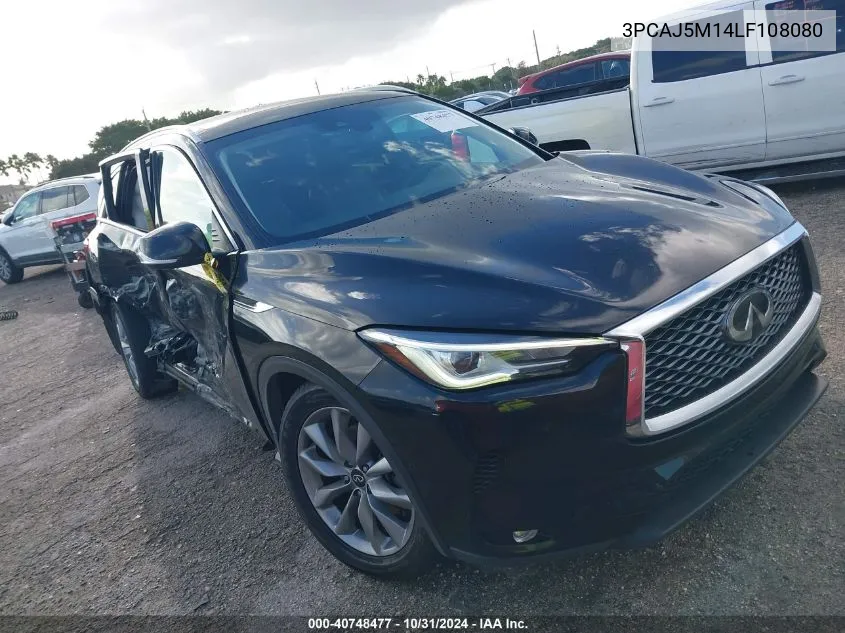 2020 Infiniti Qx50 Luxe VIN: 3PCAJ5M14LF108080 Lot: 40748477