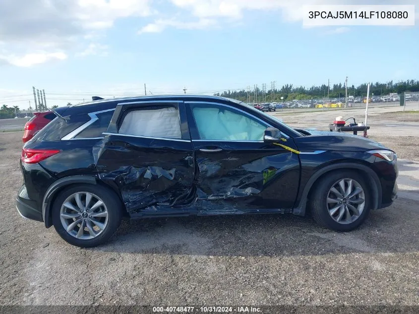 2020 Infiniti Qx50 Luxe VIN: 3PCAJ5M14LF108080 Lot: 40748477