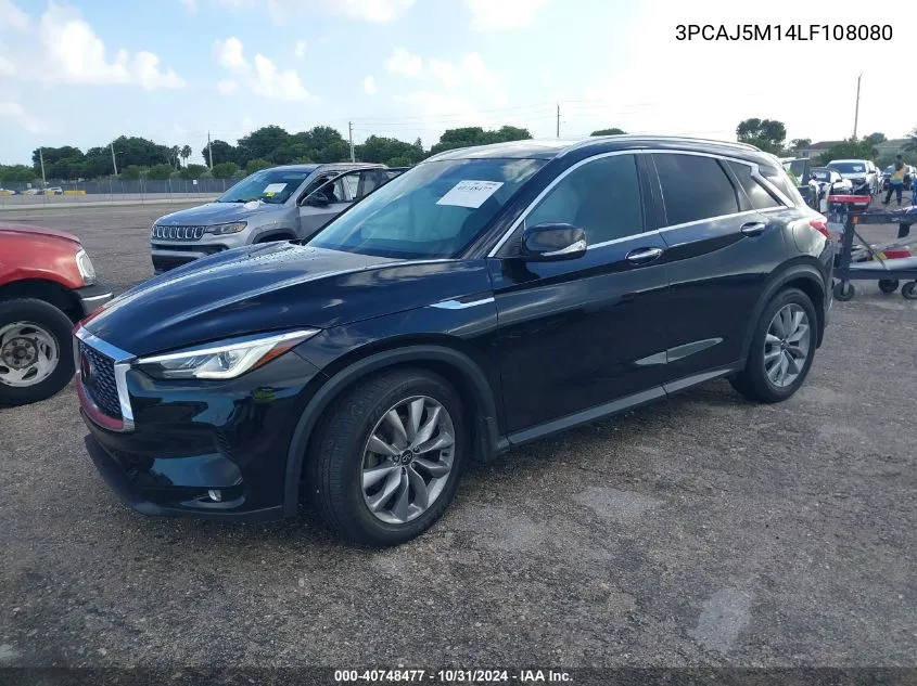 2020 Infiniti Qx50 Luxe VIN: 3PCAJ5M14LF108080 Lot: 40748477