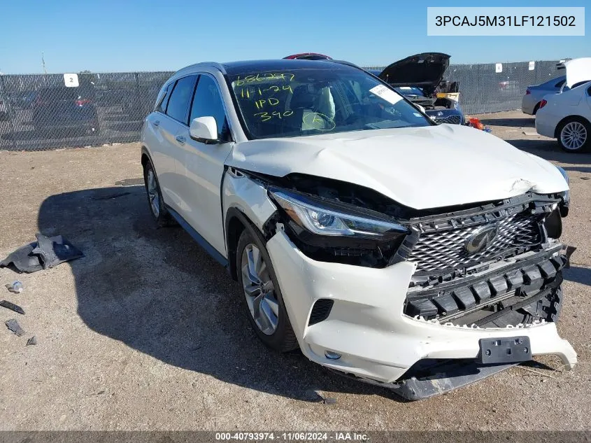 3PCAJ5M31LF121502 2020 Infiniti Qx50 Luxe Awd