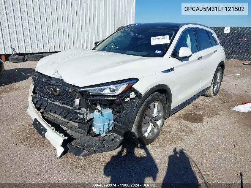 3PCAJ5M31LF121502 2020 Infiniti Qx50 Luxe Awd