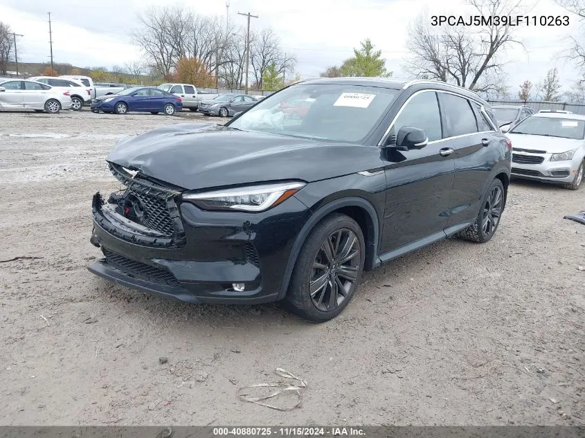 2020 Infiniti Qx50 Essential Awd VIN: 3PCAJ5M39LF110263 Lot: 40880725