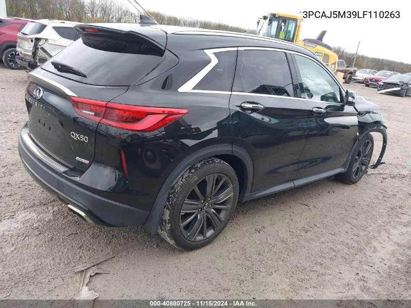 2020 Infiniti Qx50 Essential Awd VIN: 3PCAJ5M39LF110263 Lot: 40880725