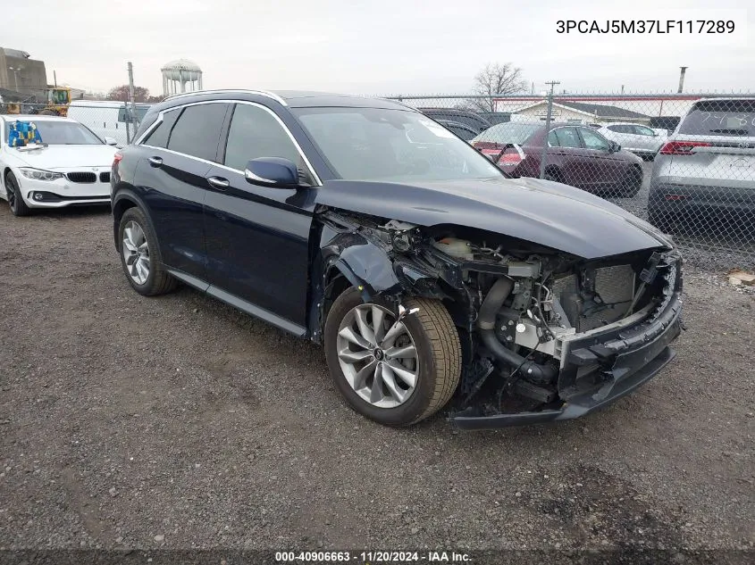 2020 Infiniti Qx50 Luxe Awd VIN: 3PCAJ5M37LF117289 Lot: 40906663