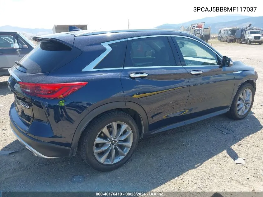 3PCAJ5BB8MF117037 2021 Infiniti Qx50 Luxe Awd