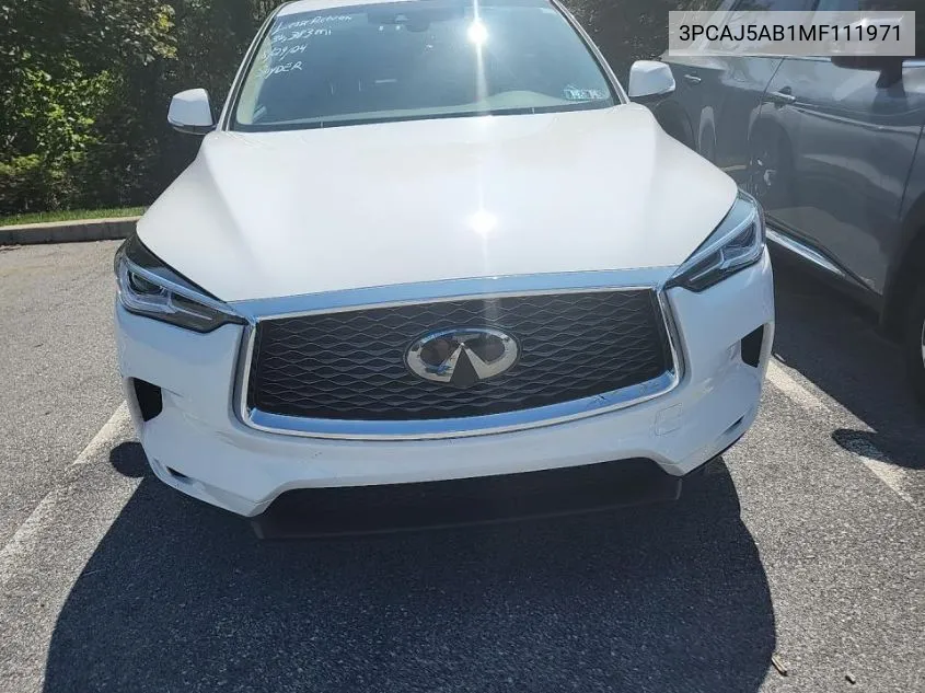 2021 Infiniti Qx50 Pure VIN: 3PCAJ5AB1MF111971 Lot: 40304510