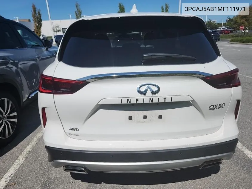 2021 Infiniti Qx50 Pure VIN: 3PCAJ5AB1MF111971 Lot: 40304510