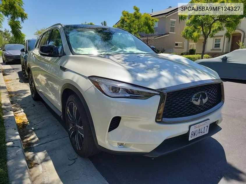 2021 Infiniti Qx50 Luxe VIN: 3PCAJ5BA9MF124327 Lot: 40304541