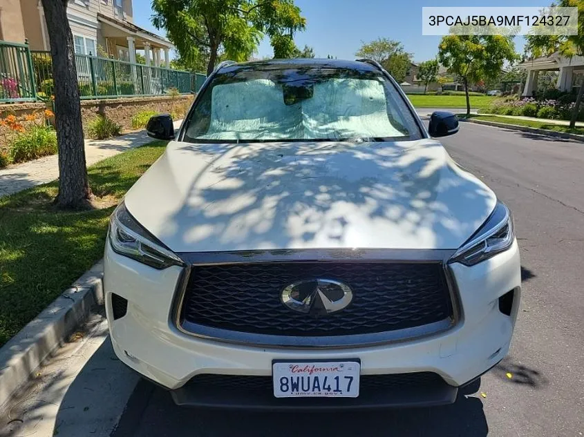 2021 Infiniti Qx50 Luxe VIN: 3PCAJ5BA9MF124327 Lot: 40304541