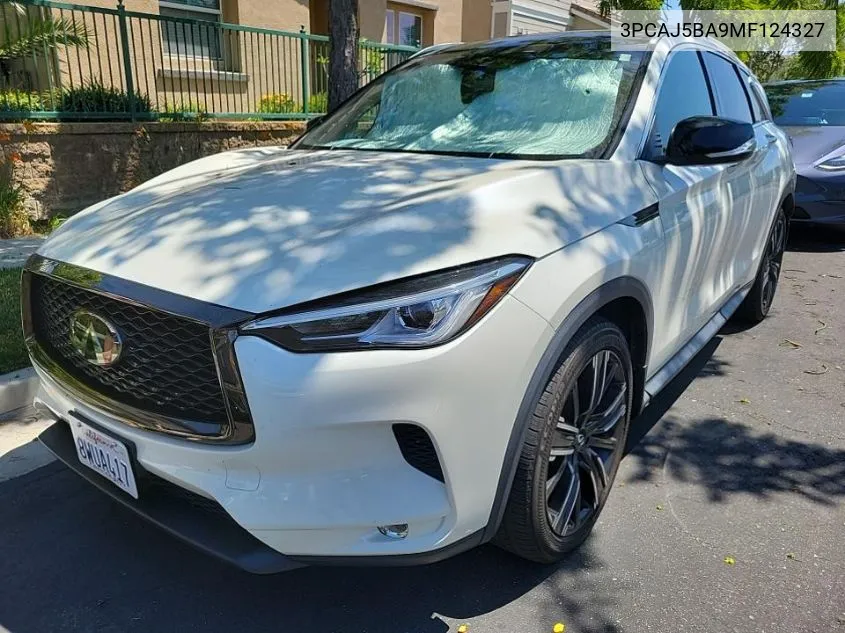 2021 Infiniti Qx50 Luxe VIN: 3PCAJ5BA9MF124327 Lot: 40304541