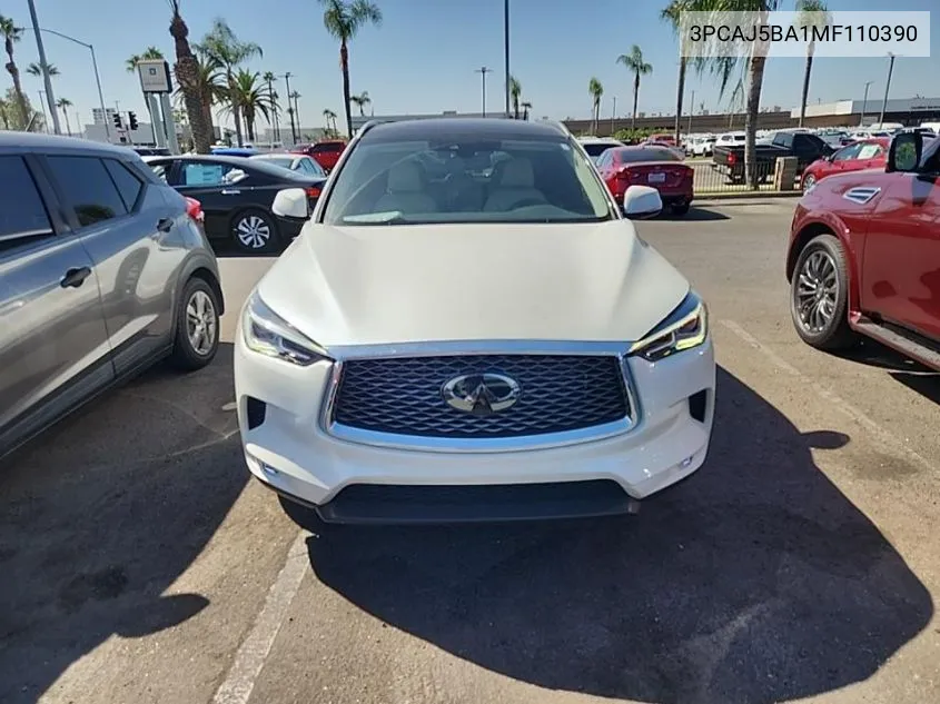 2021 Infiniti Qx50 Luxe VIN: 3PCAJ5BA1MF110390 Lot: 40304575