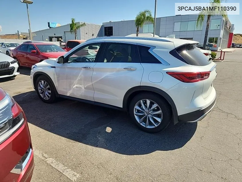 2021 Infiniti Qx50 Luxe VIN: 3PCAJ5BA1MF110390 Lot: 40304575