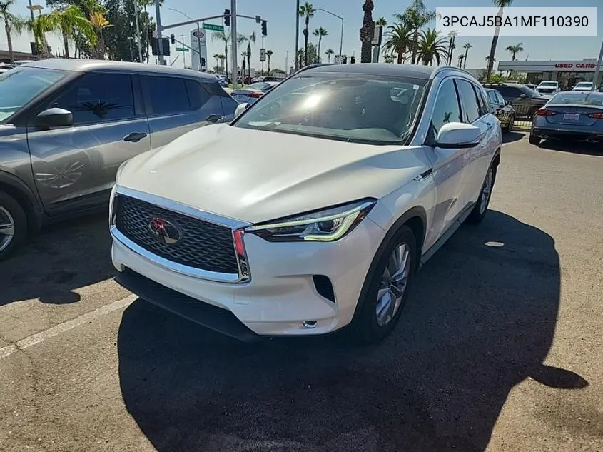 2021 Infiniti Qx50 Luxe VIN: 3PCAJ5BA1MF110390 Lot: 40304575