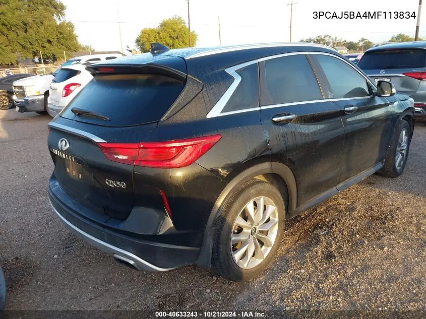 3PCAJ5BA4MF113834 2021 Infiniti Qx50 Luxe