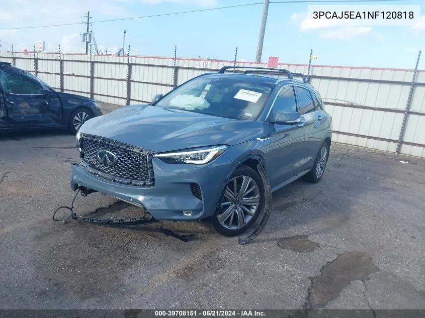 3PCAJ5EA1NF120818 2022 Infiniti Qx50 Sensory