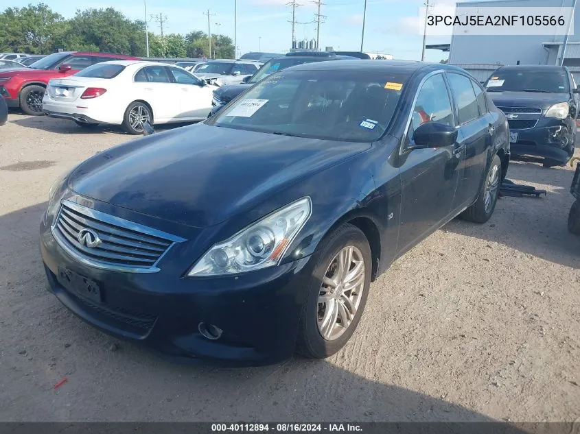 2022 Infiniti Qx50 Sensory VIN: 3PCAJ5EA2NF105566 Lot: 40112894