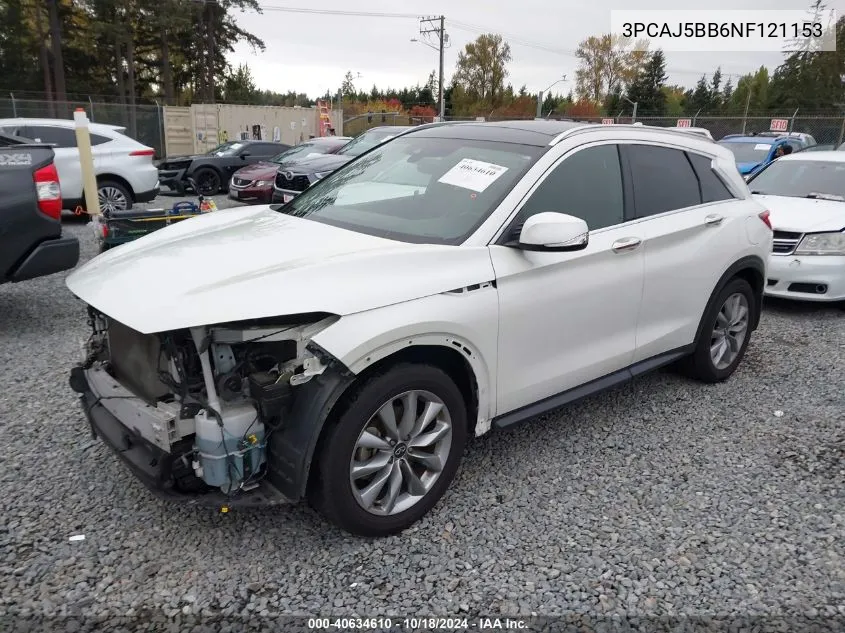 3PCAJ5BB6NF121153 2022 Infiniti Qx50 Luxe Awd