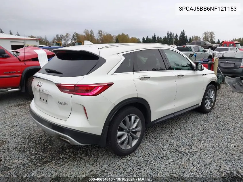 3PCAJ5BB6NF121153 2022 Infiniti Qx50 Luxe Awd