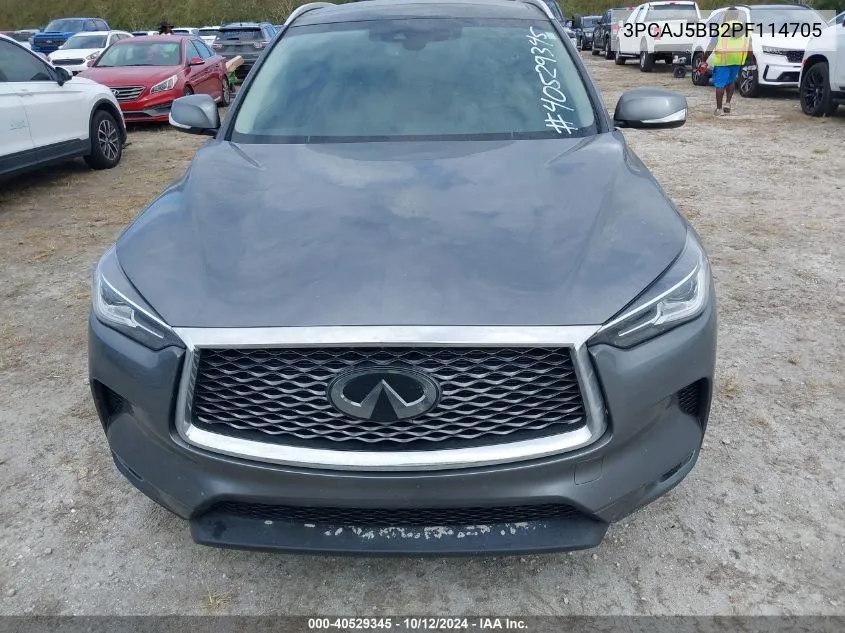 2023 Infiniti Qx50 Luxe Awd VIN: 3PCAJ5BB2PF114705 Lot: 40529345