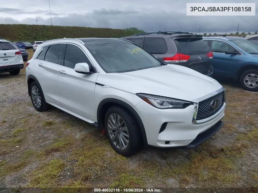 2023 Infiniti Qx50 Luxe VIN: 3PCAJ5BA3PF108158 Lot: 40532118