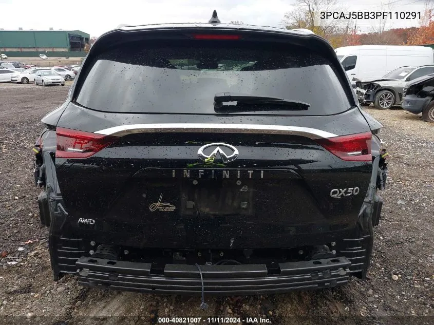 2023 Infiniti Qx50 Luxe Awd VIN: 3PCAJ5BB3PF110291 Lot: 40821007