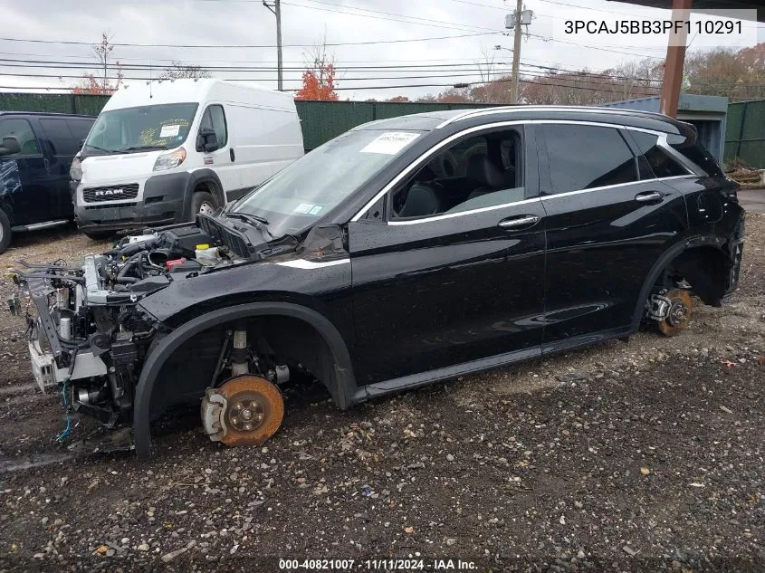 2023 Infiniti Qx50 Luxe Awd VIN: 3PCAJ5BB3PF110291 Lot: 40821007