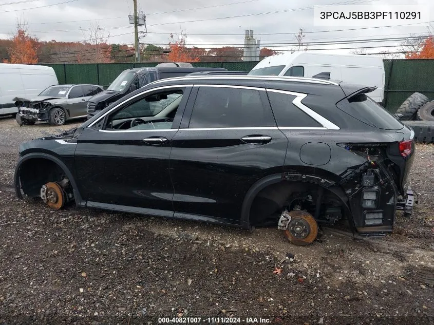 2023 Infiniti Qx50 Luxe Awd VIN: 3PCAJ5BB3PF110291 Lot: 40821007