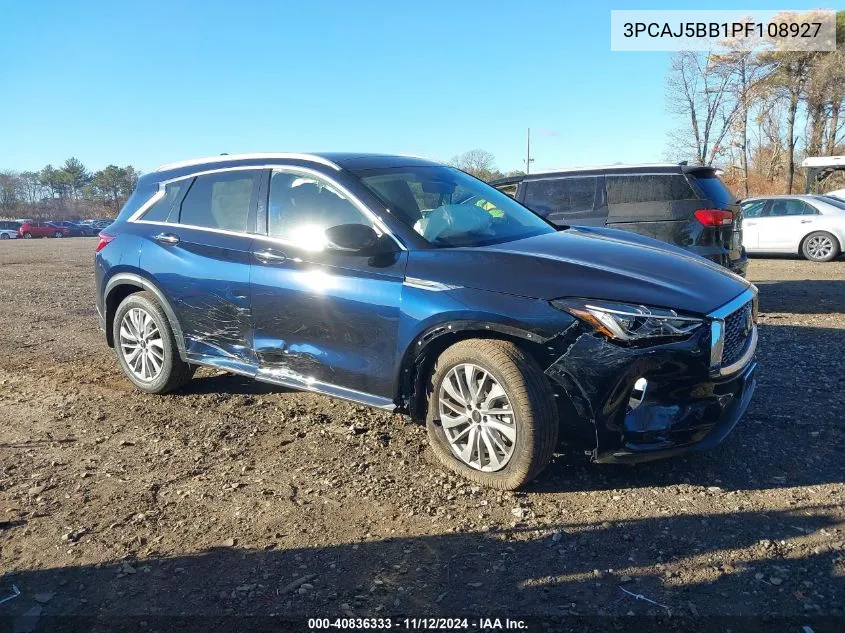 2023 Infiniti Qx50 Luxe Awd VIN: 3PCAJ5BB1PF108927 Lot: 40836333