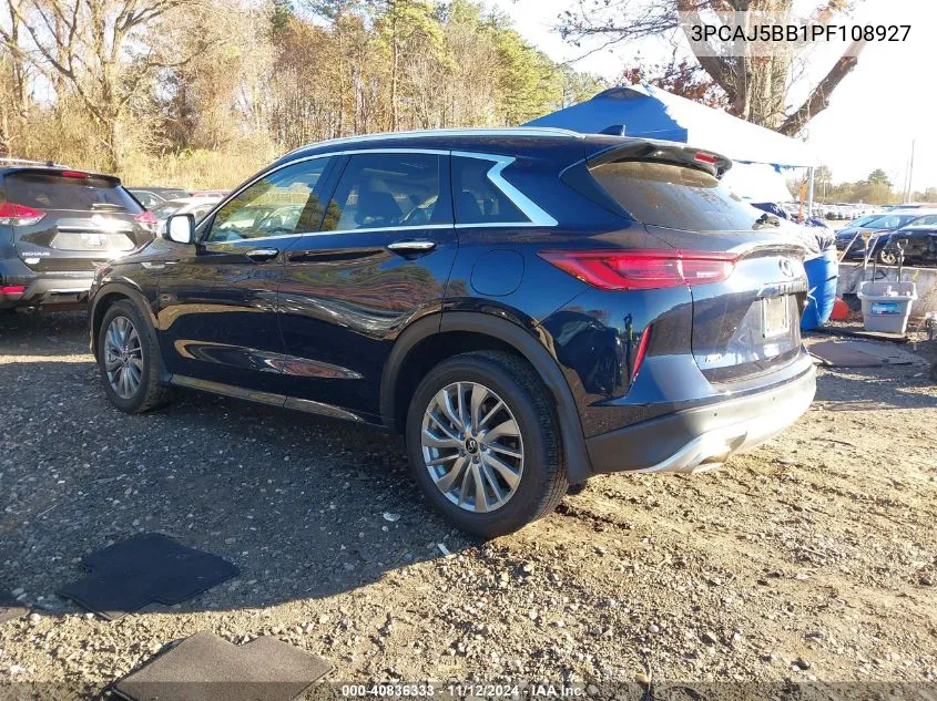 2023 Infiniti Qx50 Luxe Awd VIN: 3PCAJ5BB1PF108927 Lot: 40836333