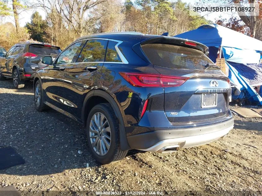 2023 Infiniti Qx50 Luxe Awd VIN: 3PCAJ5BB1PF108927 Lot: 40836333