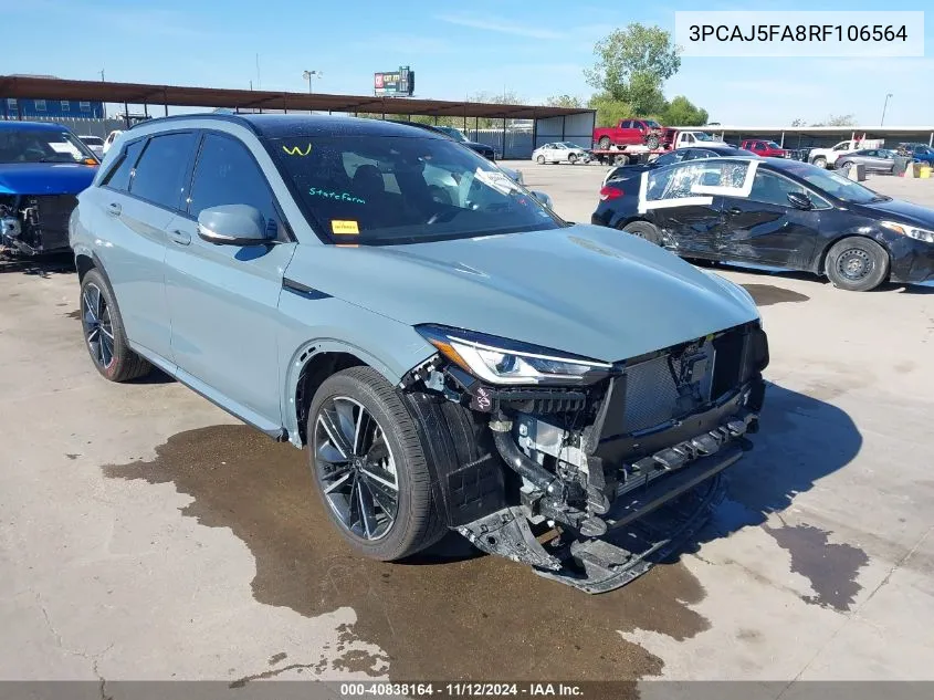 2024 Infiniti Qx50 Sport VIN: 3PCAJ5FA8RF106564 Lot: 40838164