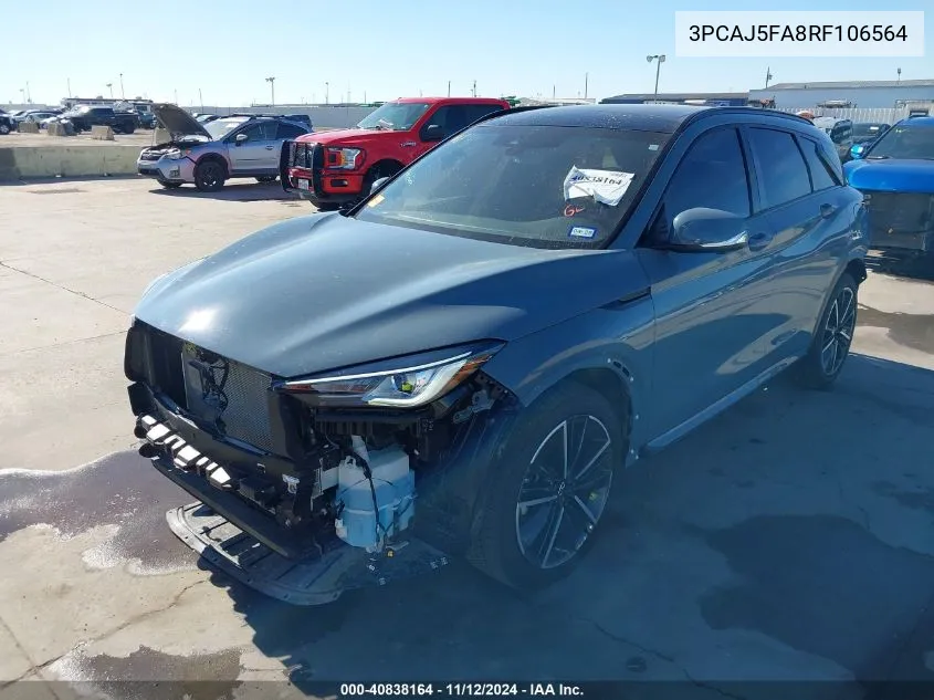 2024 Infiniti Qx50 Sport VIN: 3PCAJ5FA8RF106564 Lot: 40838164