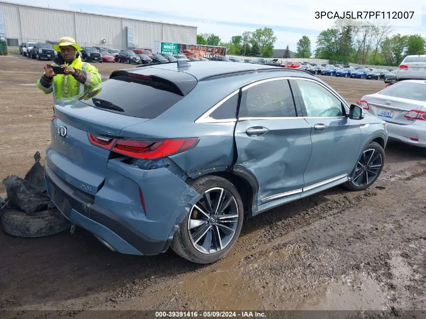 2023 Infiniti Qx55 Sensory Awd VIN: 3PCAJ5LR7PF112007 Lot: 39391416