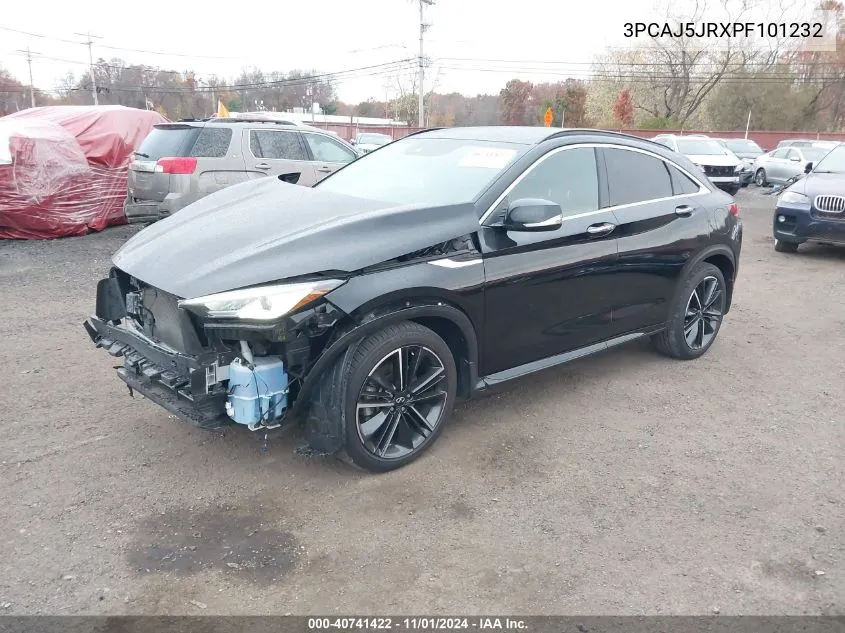 2023 Infiniti Qx55 Luxe Awd VIN: 3PCAJ5JRXPF101232 Lot: 40741422