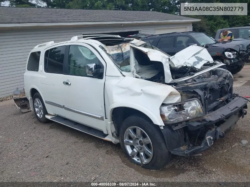 2005 Infiniti Qx56 VIN: 5N3AA08C35N802779 Lot: 40055339