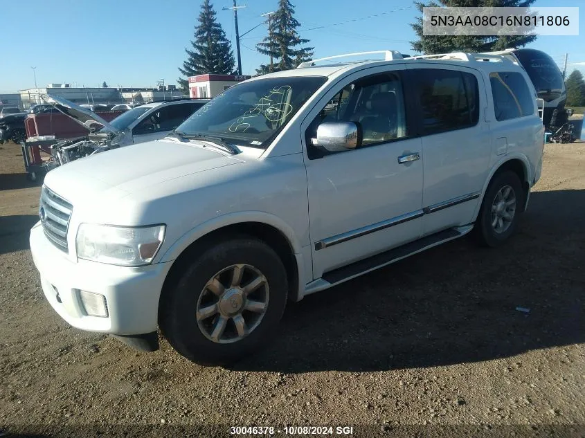 2006 Infiniti Qx56 VIN: 5N3AA08C16N811806 Lot: 30046378