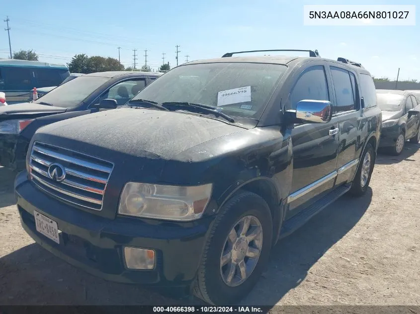 2006 Infiniti Qx56 VIN: 5N3AA08A66N801027 Lot: 40666398