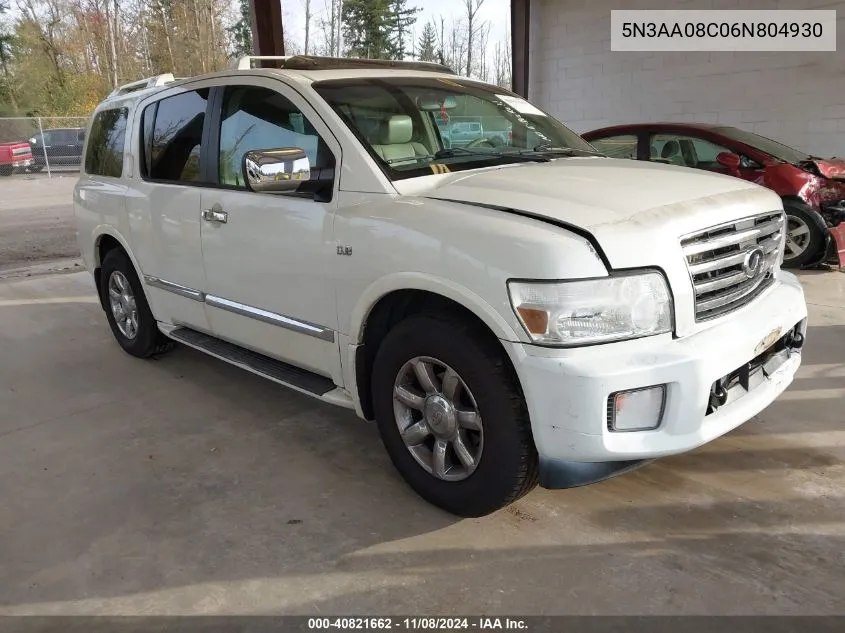 2006 Infiniti Qx56 VIN: 5N3AA08C06N804930 Lot: 40821662