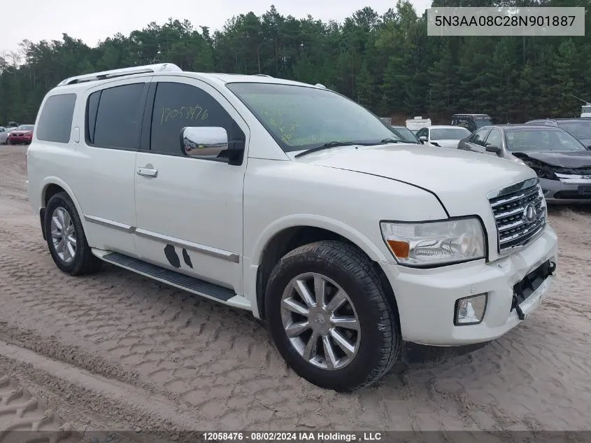 2008 Infiniti Qx56 VIN: 5N3AA08C28N901887 Lot: 12058476