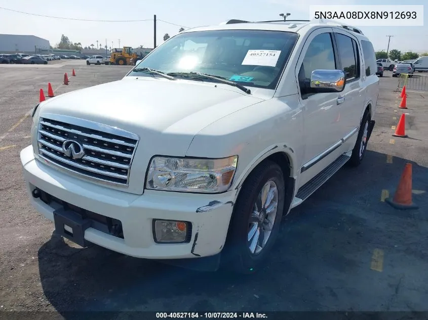 2008 Infiniti Qx56 VIN: 5N3AA08DX8N912693 Lot: 40527154