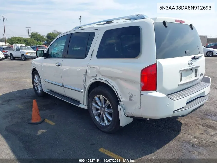 2008 Infiniti Qx56 VIN: 5N3AA08DX8N912693 Lot: 40527154