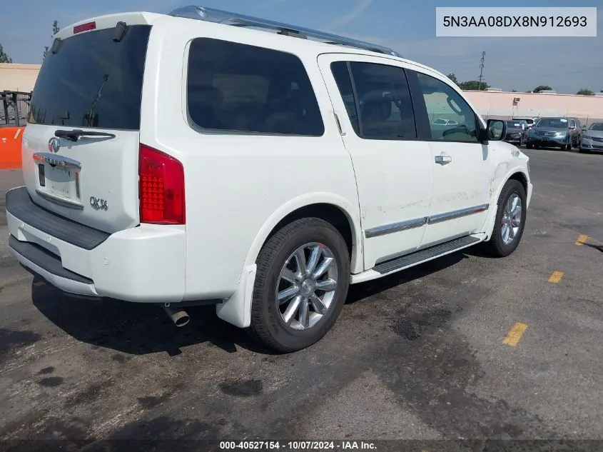 2008 Infiniti Qx56 VIN: 5N3AA08DX8N912693 Lot: 40527154