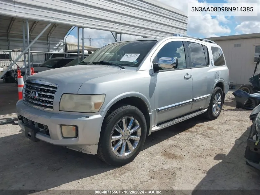 2008 Infiniti Qx56 VIN: 5N3AA08D98N914385 Lot: 40715567